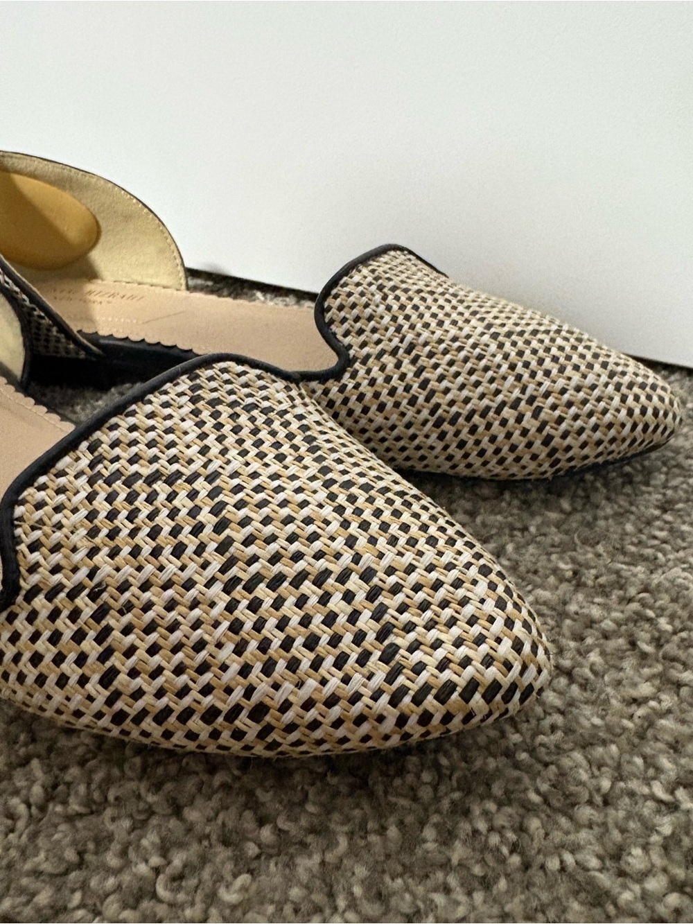 Isaac Mizrahi Cream Woven D'orsay Flats Women's Size 7 - Picture 10 of 13